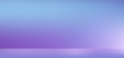 Abstract gradient podium background. Violet, purple and lilac empty 3d studio backdrop. Clean scene for product presentation mockup template. Vector illustration