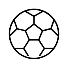 Obraz premium Stylized minimalist outline of a soccer ball or football design