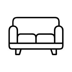 Minimalist sofa illustration with a clean and modern design aesthetic vector graphic