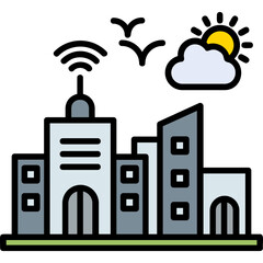 City  Vector Icon Design