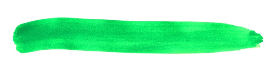 Grüner Pinselstreifen - Handgemalt mit einem Pinsel