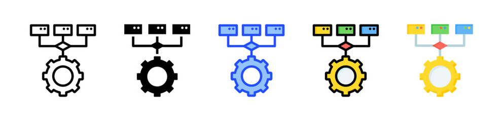 Task Automation Icon Collection With Multiple Styles
