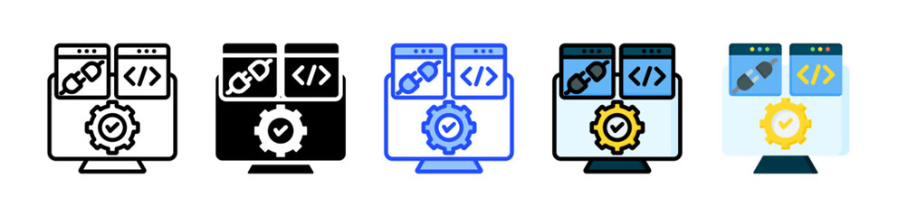 Software Icon Collection With Multiple Styles