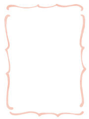 Watercolor wavy frame