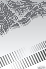 Thai pattern background image design vector illustration