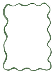 Watercolor wavy frame