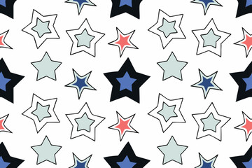 Obraz premium seamless stars pattern