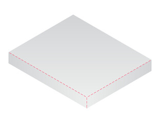 Box packaging die cut template design. 3d mock-up