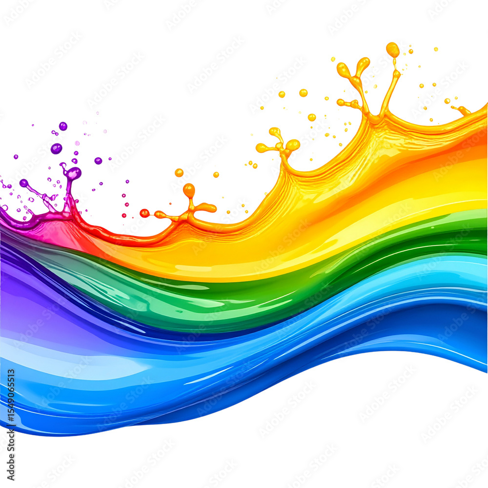 Wall mural abstract colorful wave pattern of flowing lines, a vibrant vector illustration for a dynamic art or 