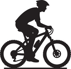 Naklejka premium A silhouette Bicycle man vector