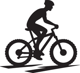 Fototapeta premium A silhouette Bicycle man vector