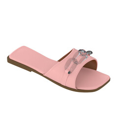 WOMEN'S FLAT HEEL SANDAL high quality 3d realistic rendering