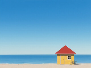 beach hut on the beach