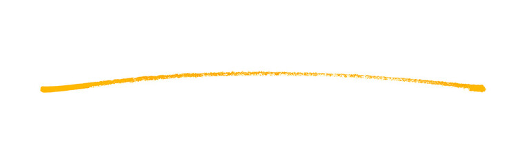 Handgemalte Stift Linie in gelb orange zum Unterstreichen