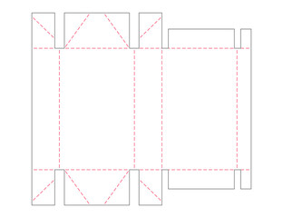 Box packaging die cut template design. 3d mock-up