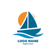 Travel logo design and vector identity for tourism agency branding, airplane vacation symbol, journey graphic logo for company travel business