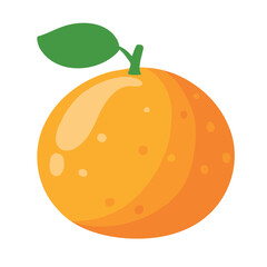 A simple vector graphic of an orange half