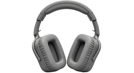 Isolated Gray Over-Ear Headphones