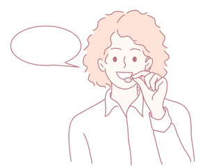 A cheerful and happy character holding a talking speech bubble, excited to share a message or vibrant idea with all