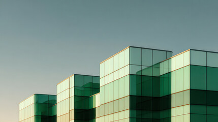 minimalist architectural photograph featuring smooth forms made of glass and wood