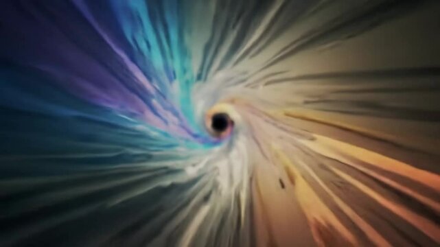 Hypersurface ribbon with animated interference patterns in multidimensional space