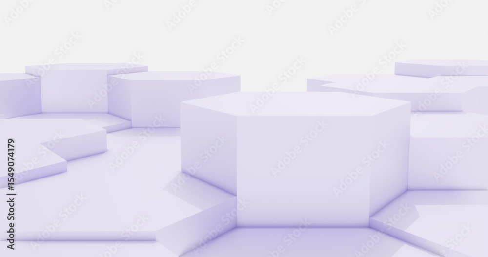 Poster podium geometric shape with space for object minimal background 3d render
