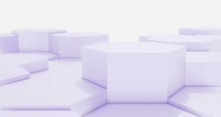 Podium geometric shape with space for object minimal background 3d render