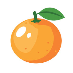 A simple vector graphic of an orange half