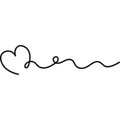 Heart Line Art