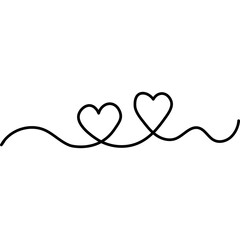 Fototapeta premium Heart Line Art