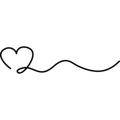 Heart Line Art