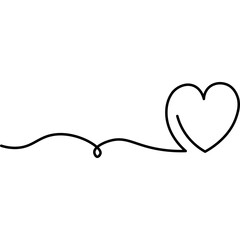 Fototapeta premium Heart Line Art