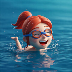 swimmer in pool