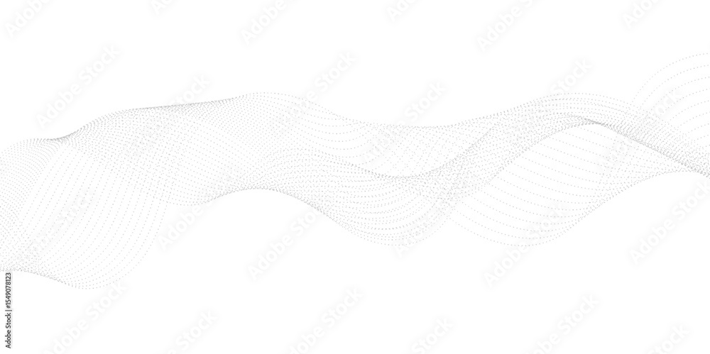 Poster abstract gray smooth waves on a white background. beautiful white and gray super vector waves of dif