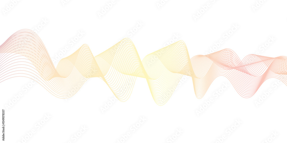 Poster abstract colorful smooth waves on a white background. beautiful multi-colored super vector waves of 