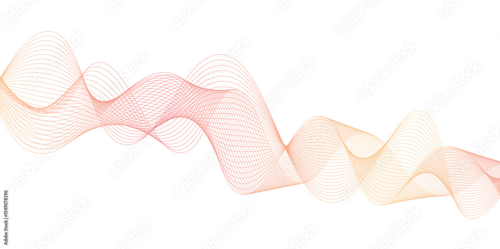 Poster abstract colorful smooth waves on a white background. beautiful multi-colored super vector waves of 