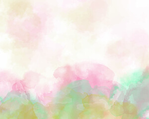 Abstract colorful watercolor for background. Digital art painting. Design for your date, postcard, banner, wedding invitation card