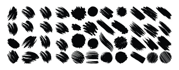 Leopard fur texture vector design with black grunge ink brush designs