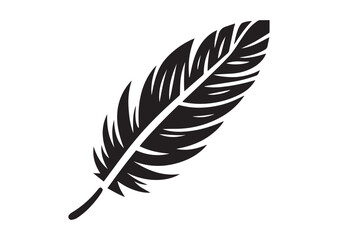 Obraz premium Bird Feather Silhouette Vector Illustration