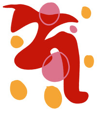 Hand drawing illustration shape abstract background