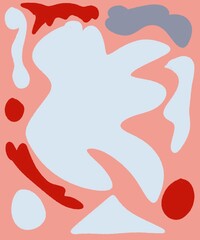 Hand drawing illustration shape abstract background