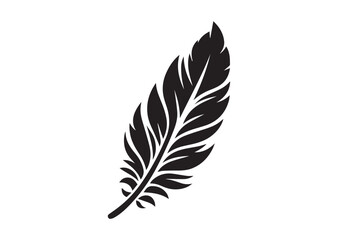 Bird Feather Silhouette Vector Illustration