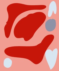 Hand drawing illustration shape abstract background