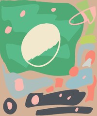 Hand drawing illustration shape abstract background