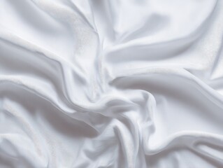Obraz premium Smooth silky white satin fabric with flowing elegant texture and soft shine
