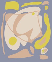 Hand drawing illustration shape abstract background