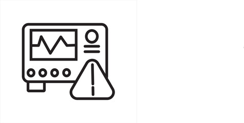 Heart Monitor Icon with Pulse.heart monitor icon sign vector