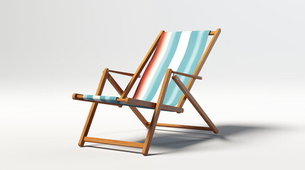 beach chair on white