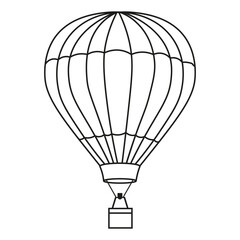 Naklejka premium Air balloon vector icon. aerostat illustration sign. Ballon logo. Air balloon web icon.