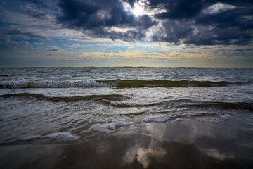 Summer evening by Baltic sea, Liepaja, Latvia.
